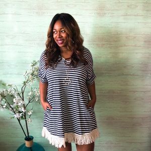🆕 Umgee Plus Fringe T-Shirt Dress
